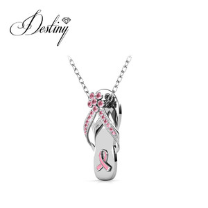 תליון slפר חמוד שרשרת דיאיסיני משובץ אבני סוורובסקי 18 קראט תכשיטים ייחודיים לנשים - Product Image 6