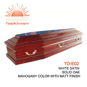 Td- e02 il funerale attrezzature del semplice& cofanetto bara di raso bianco - Product Image 1