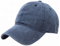 6 paneles al por mayor 100% algodón clásico pesado lavado vintage estilo polo gorra de béisbol y sombrero sólido para hombres papá