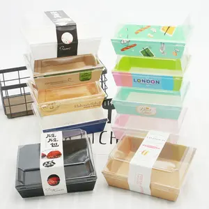 High quality clear window plastic cover gift container cake box packaging