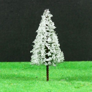 Troncos de árboles de alambre con hojas de papel, diseño minimalista para maquetas a escala N - Product Image 1