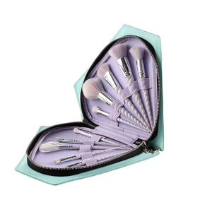 Offre Spéciale mode diamant forme shell beauté irisé lady cosmétique brosse sac, personnalisé 10pcs étanche PU VOYAGE maquillage sac - Product Image 5