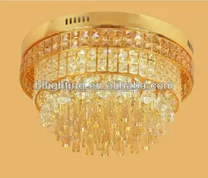 Lampada da soffitto in cristallo India placcato oro a filo per decorazione interna lampada da soffitto in cristallo moderna illuminazione popolare popolare