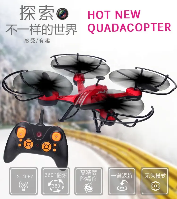 2.4G 6-axis gyroscope Height-controlling R/C FLYING DRONE TOYS HOT SALE UFO TOYSNEW LUMINOUS CHADCOPTER WITH LED LIGHTS