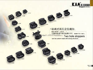 Fermeture à glissière à deux trous personnalisable avec cordon à ressort en laiton ou en fer Plastique et nylon Personnalisable Réglable - Product Image 5