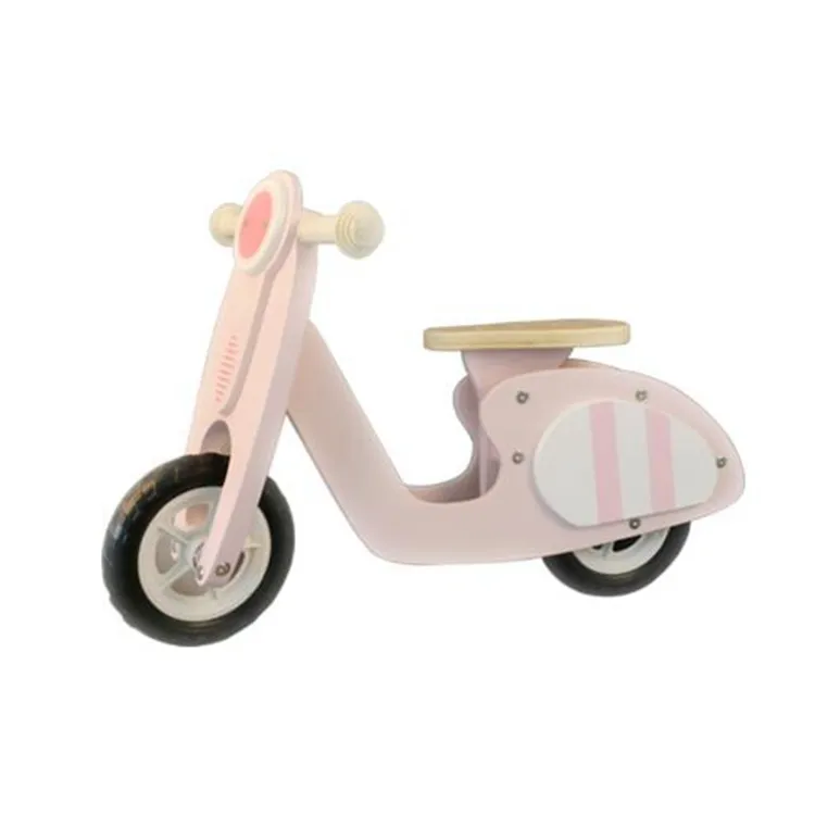 New Arrival Customizable Pink Color wooden kids bike wooden running toy Balance Bike