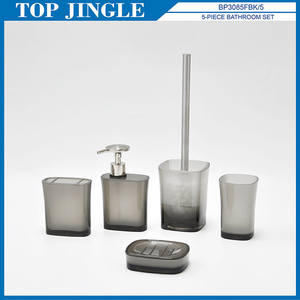 Acrylic Elegant Frosted Black Bathroom Accessories - Product Image 1