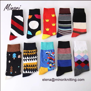 Minori Funxy Feliz Sock Fazer O Seu Próprio Logotipo Da Marca Homens de Elite Meias - Product Image 2