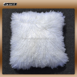 Cuscino per divano bianco in pelle di <span class=keywords><strong>agnello</strong></span> in <span class=keywords><strong>pelliccia</strong></span> di pecora naturale - Product Image 5