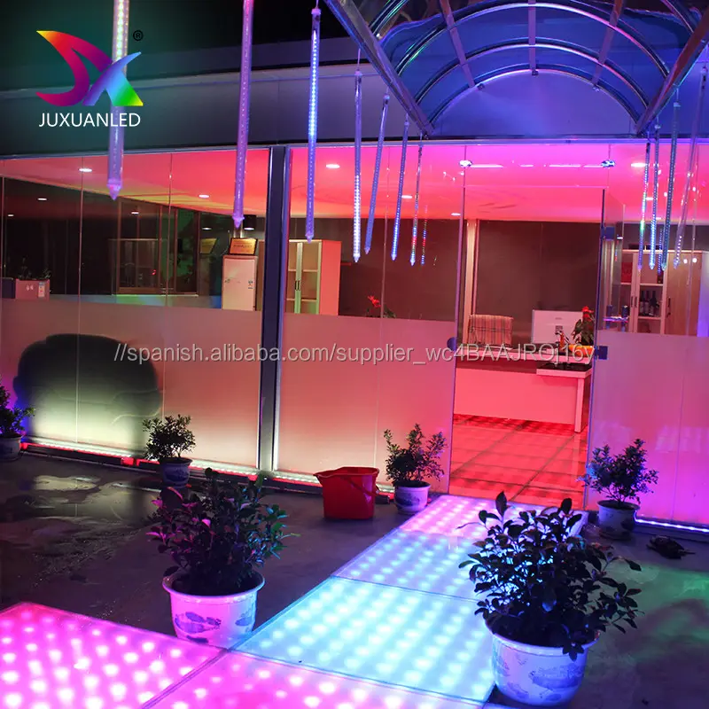 Boda Disco night club comprar pista de baile discoteca decoración luz 50x50 led interactivo pista de baile portátil para venta