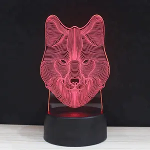 Lampe illusion 3D acrylique de haute qualité, veilleuse LED pour chambre à coucher