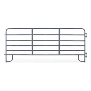 Panel pagar kuda rel pabrik kualitas tinggi pipa bulat panel pagar kuda baja ternak galvanis untuk pertanian