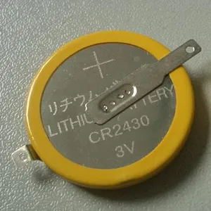 热销 cr2430 纽扣电池 3 v 锂电池 cr2430 带焊料标签