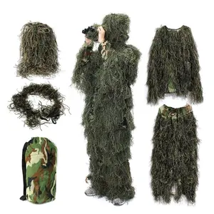Outdoor Tactical Clothes Men Woodland Camouflage Gillie Ghillie Suit
