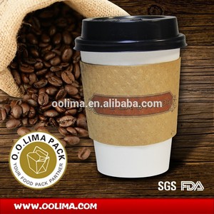 Caliente de la taza de papel de manga de taza de café de papel manga con logo café tazas de papel - Product Image 6