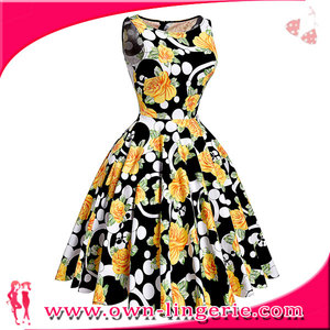 Sin Mangas Hig Barato Para <span class=keywords><strong>Mujer</strong></span> 50 s <span class=keywords><strong>Vestido</strong></span> de Punto de <span class=keywords><strong>Algodón</strong></span> Rosa de Té de rosa de La Vendimia Nuevo <span class=keywords><strong>vestido</strong></span> de rockabilly - Product Image 4