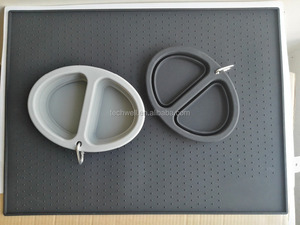 Köpek ve evcil hayvan besleme paspası kedi maması için kaymaz su geçirmez silikon Placemat su kasesi - Product Image 6