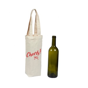 cotton wine bottle bolsas
