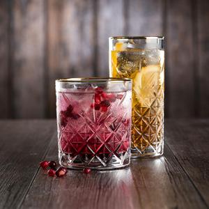 Vasos largos con borde dorado personalizables de 10,5 oz/300ml, vaso de estilo redondo personalizado para bebidas de moda para acampar con logotipo - Product Image 2