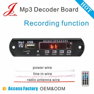 Fabriek Groothandel Jlh 12V Sd Usb Fm Audio Bt In Mp3 Speler Pcba Boord, geluid Opnemen Module Circuit Decoder Board