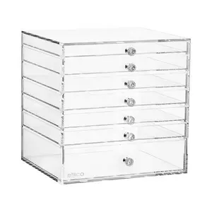 7 Layer Acryl Make Kubus Cosmetische Organisator Acryl Cosmetische Accessoires Organizer Met Drawers Make Display Box