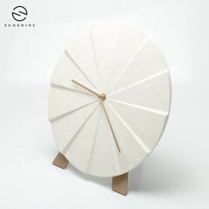 Nuovo Disegno Della Decorazione Naturale di Pietra di Marmo <span class=keywords><strong>Soggiorno</strong></span> Silenzioso <span class=keywords><strong>Orologio</strong></span> Da Parete - Product Image 6