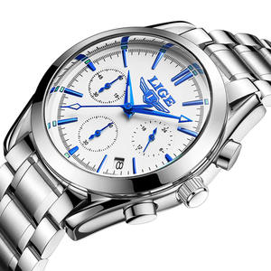 <span class=keywords><strong>Orologio</strong></span> al Quarzo LIGE di Lusso con Cinturino in Acciaio Inossidabile di Alta Qualità, Impermeabile 3ATM - Product Image 5