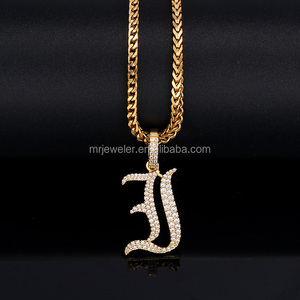 La srta. colgante de collar de joyería letras del alfabeto inglés antiguo colgante - Product Image 3
