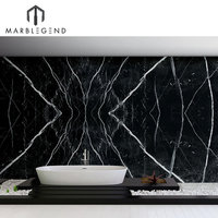 ราคาต่ำ Nero Marquina สีดำกับหลอดเลือดดำสีขาวหินอ่อนที่ถูกที่สุด