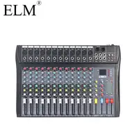 ELM 12 Channel Mixer Outdoor Performance Family KTV Sound Console USB Audio Mixer