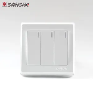 SANSHE 3 banda 2 iluminación de casa inteligente de montaje en pared interruptor