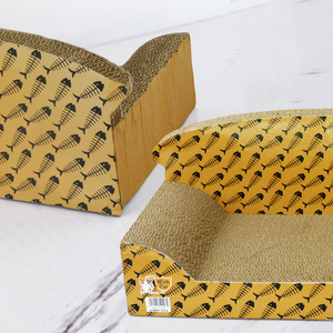 Giocattoli per gatti in cartone ondulato gatto Scratcher leopardo divano divano divano per dormire giocando sdraiati IC-0005-Yellow - Product Image 2