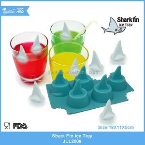 Aileron de requin Silicone Bac À Glaçons en forme de glace personnalisé fantaisie ice cube plateaux