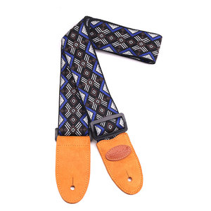 Correa de <span class=keywords><strong>guitarra</strong></span> eléctrica acústica, tejido Jacquard, con extremos de cuero de ante, novedad de 2018 - Product Image 3