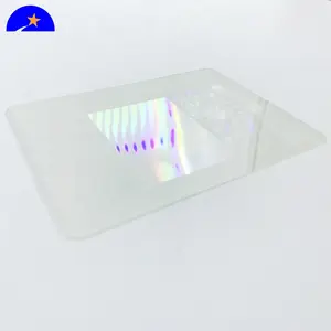 Hot Sales benutzer definierte ID-Karte Logo-Druck Transparente Laser-Aufkleber Hologramm-Overlay, Hologramm-Tasche für PVC-Karte