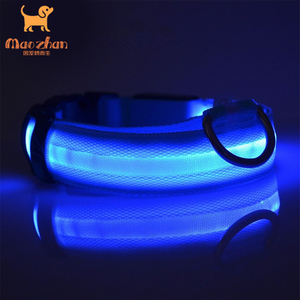 Hot Sale Factory Direkt preis neues Design Nylon Gurtband LED Hunde halsband 2017 besten Haustier produkte Verkauf für Hunde - Product Image 3