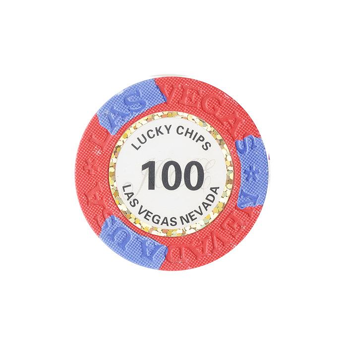 ラッキーチップス ラスベガス ネバダ 100%クレイ ポーカー用チップ 14g