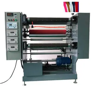 Automatic satin ribbon cutting machine grosgrain ribbon slitting machine big jumbo ribbon roll slitting machine