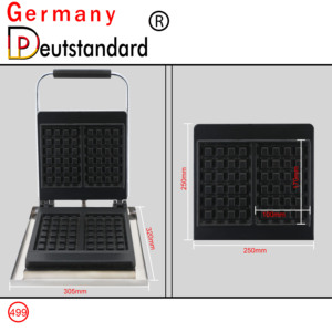 Đức Thương Hiệu Tùy Chỉnh Thực Hiện Bánh Quế Của Bỉ Vuông <span class=keywords><strong>Waffle</strong></span> Sắt Maker Với Sản Phẩm Mới - Product Image 5