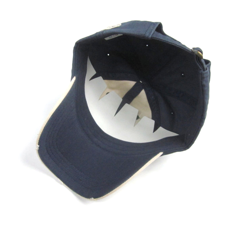 Bông màu đen trắng tùy chỉnh bán buôn thêu lưới Mens Mũ bóng chày mũ - Product Image 5