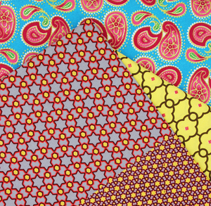 Cotton Baju Kurung Peplum <strong>Caribbean</strong> Wax <strong>Fabric</strong> - Product Image 3