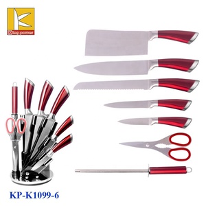 Juego de <span class=keywords><strong>Cuchillos</strong></span> de Cocina de Acero Inoxidable de 8 Piezas con Soporte Giratorio Acrílico, Cuchillo de <span class=keywords><strong>Chef</strong></span>, <span class=keywords><strong>Cuchillos</strong></span> de Cocina en Caja de Regalo - Product Image 2