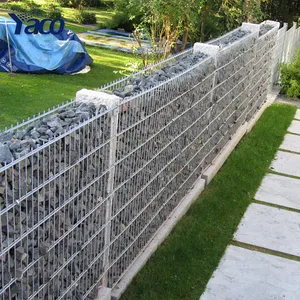 6/5/6mm çift telli galvanizli gabion çit taş kafes İstinat kafes duvar