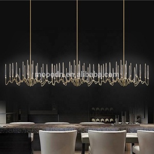 <span class=keywords><strong>Lustre</strong></span> en cristal de verre avec bougie LED G4 moderne en forme de branche de <span class=keywords><strong>tulipe</strong></span>, art luxueux en or ou en nickel pour le salon - Product Image 3
