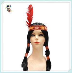 A buon mercato colore nero intrecciato indiano ragazze festa in maschera Costume per bambini parrucche HPC-1349 - Product Image 2