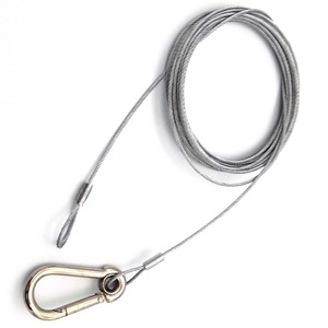 ที่มีคุณภาพสูงสแตนเลสเชือกลวดที่มีคง Carabiner และห่วงธรรมดา - Product Image 4