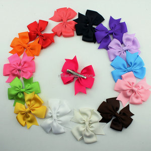 Cinta de grogrén de alta calidad de <span class=keywords><strong>5</strong></span> pulgadas, lazos para el cabello de Boutique para bebés con CLIP para niños, accesorios para el cabello, 25 unids/lote - Product Image 2