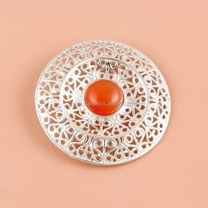 925 argent Sterling naturel cornaline pierre précieuse pendentif Antique bijoux en argent fournisseur direct pour les mariages pendentifs fins breloques - Product Image 1