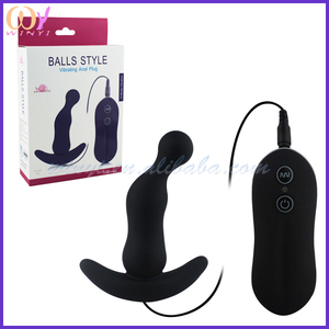 Fuerte vibración plug anal de silicona, consolador vibrador, butt plug con ventosa sex toys - Product Image 2