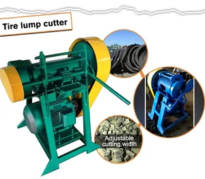 Waste rubber tire lump cutter